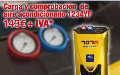 Carga y comprobación de aire acondicionado 1234-YF